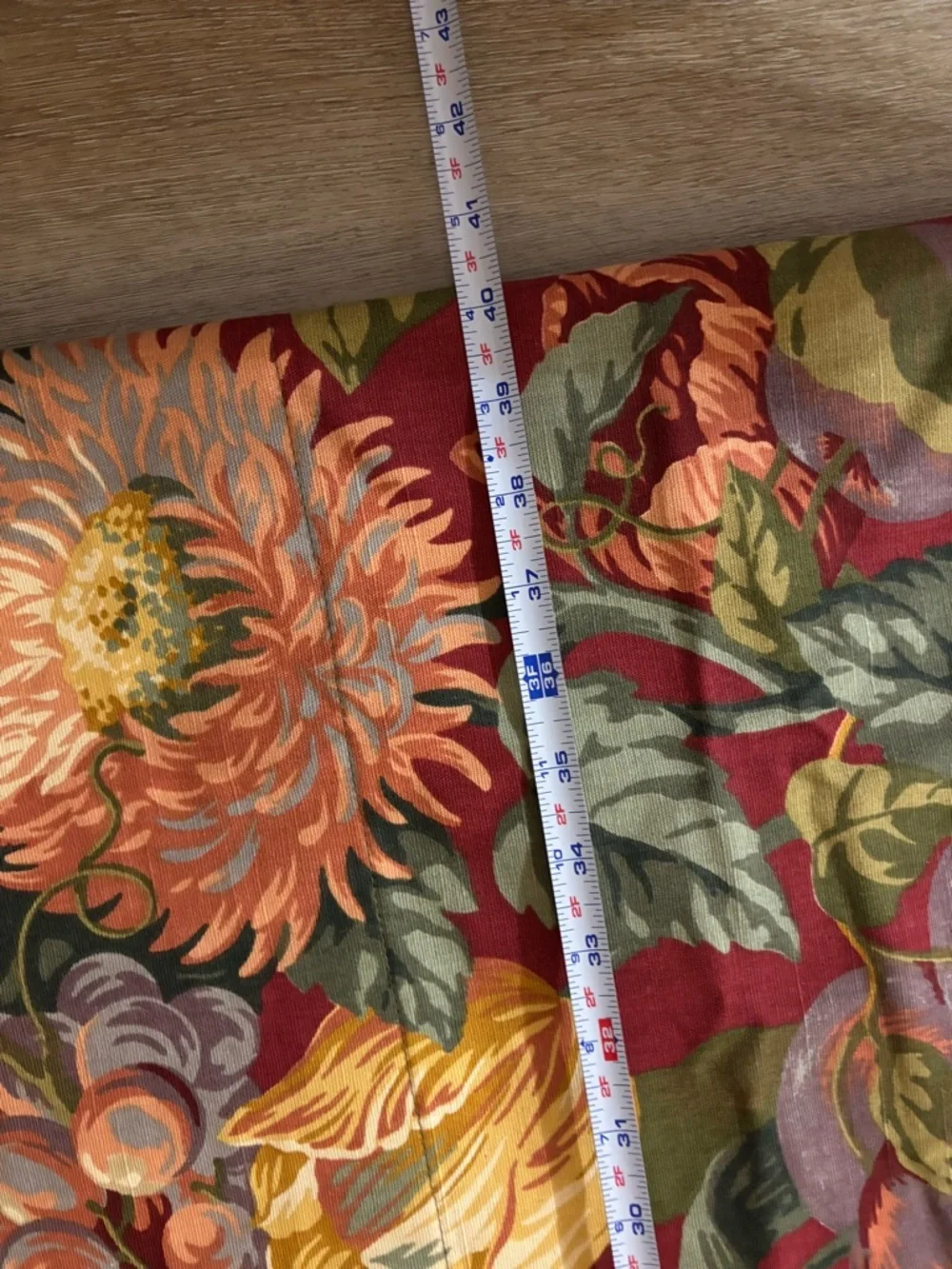 Vintage Floral Botanical Curtain Panels Drapes with striped edges